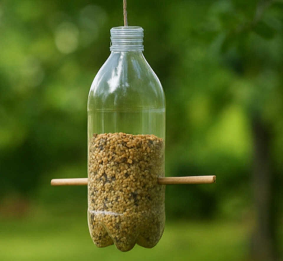 Plastic Bottle Feeder with Multiple Perches