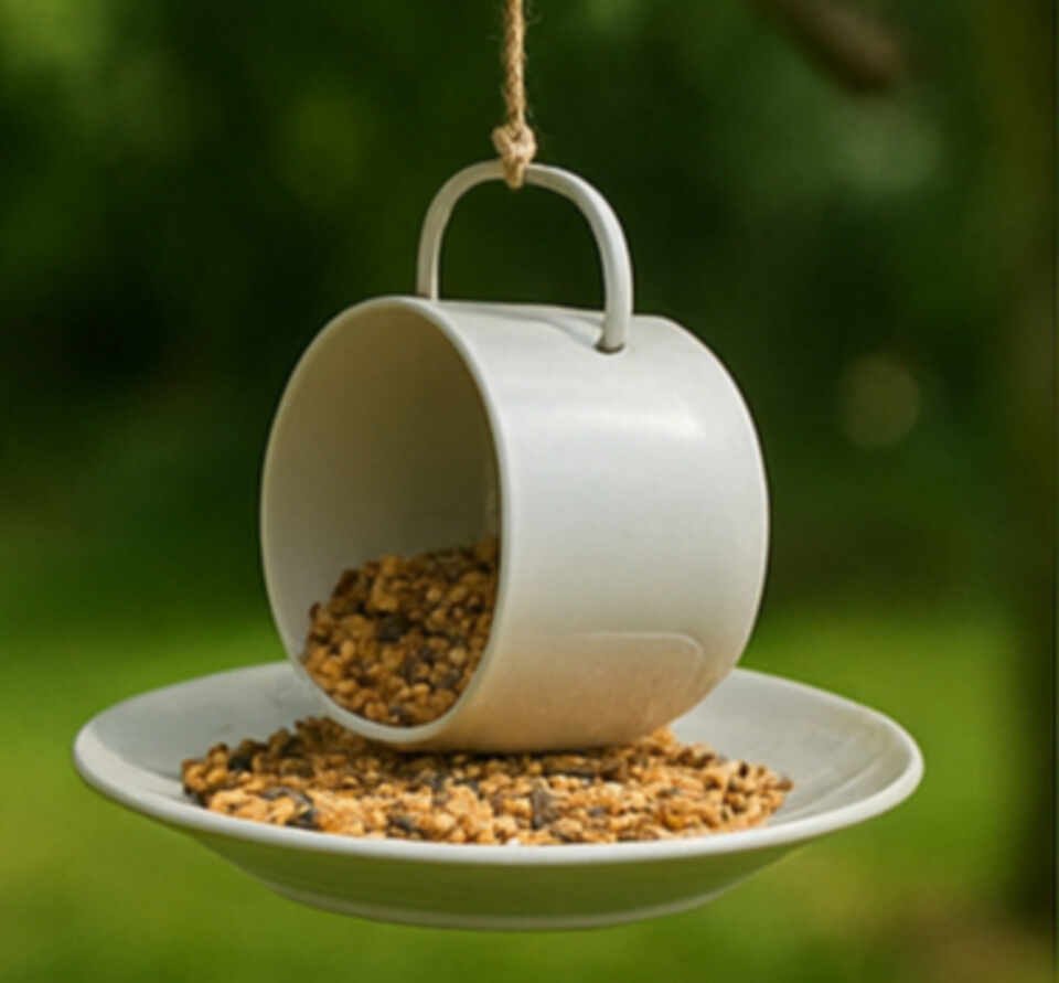 Teacup and Saucer Hanging Feeder
