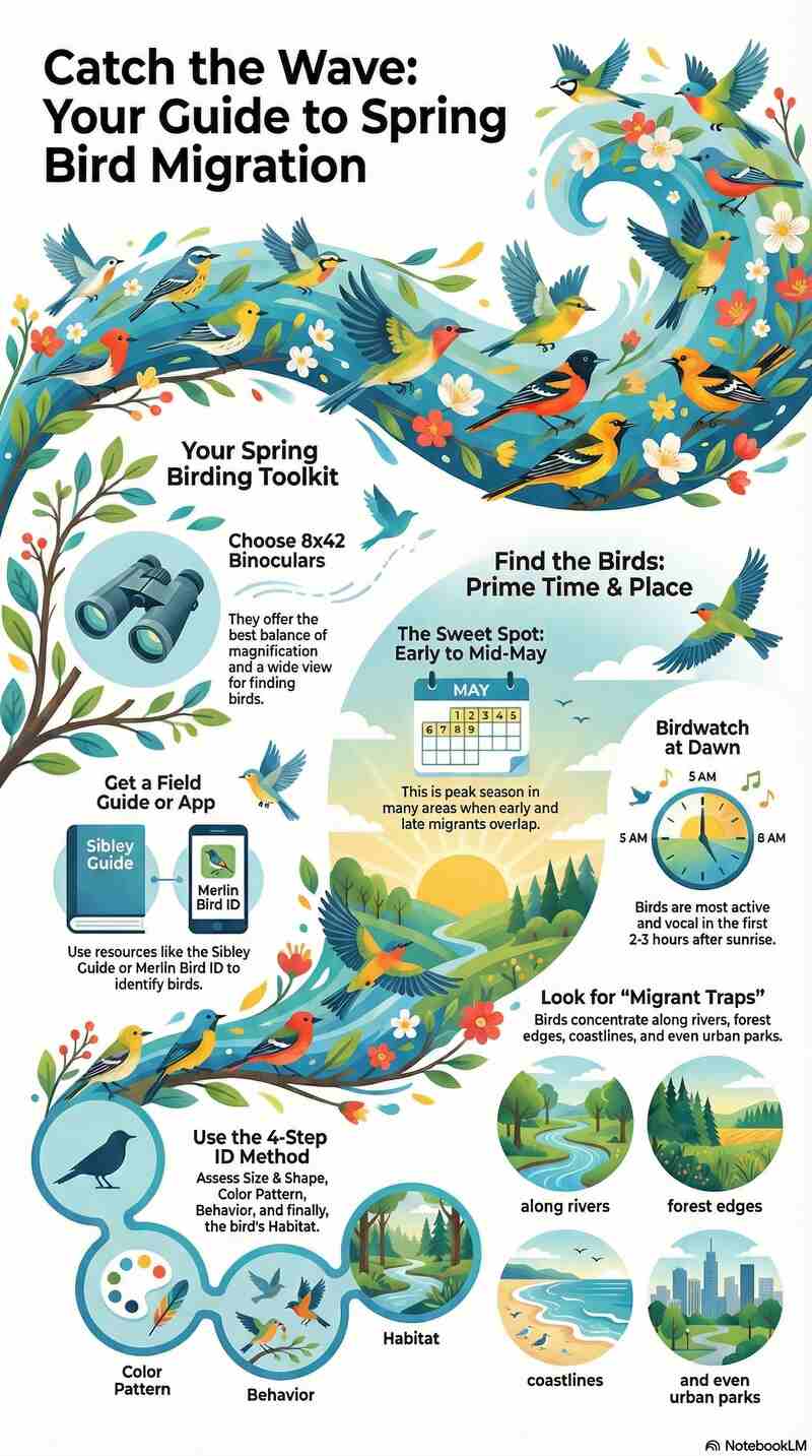 Spring Birdwatching Tips for Beginners Infographic (Small)