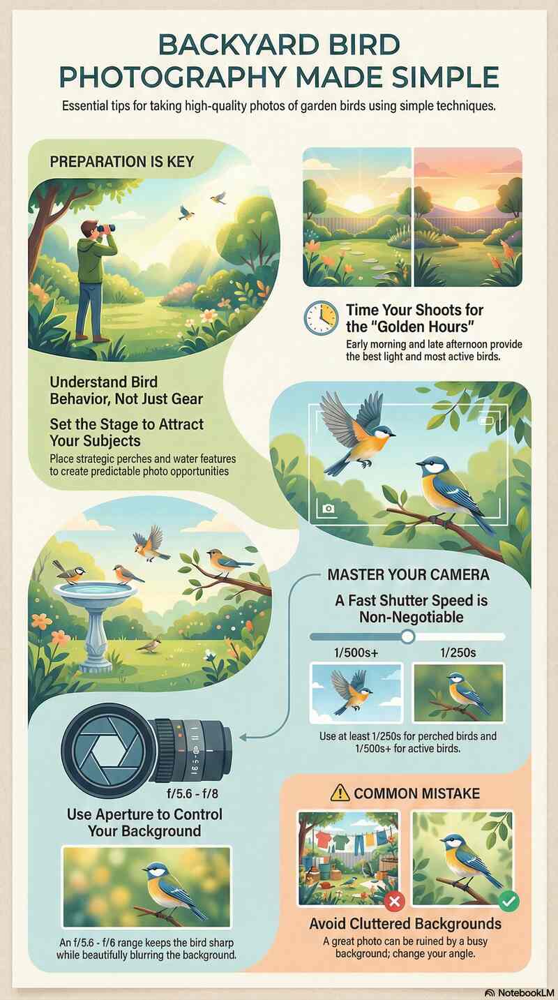 How to Photograph Garden Birds Infographic Small
