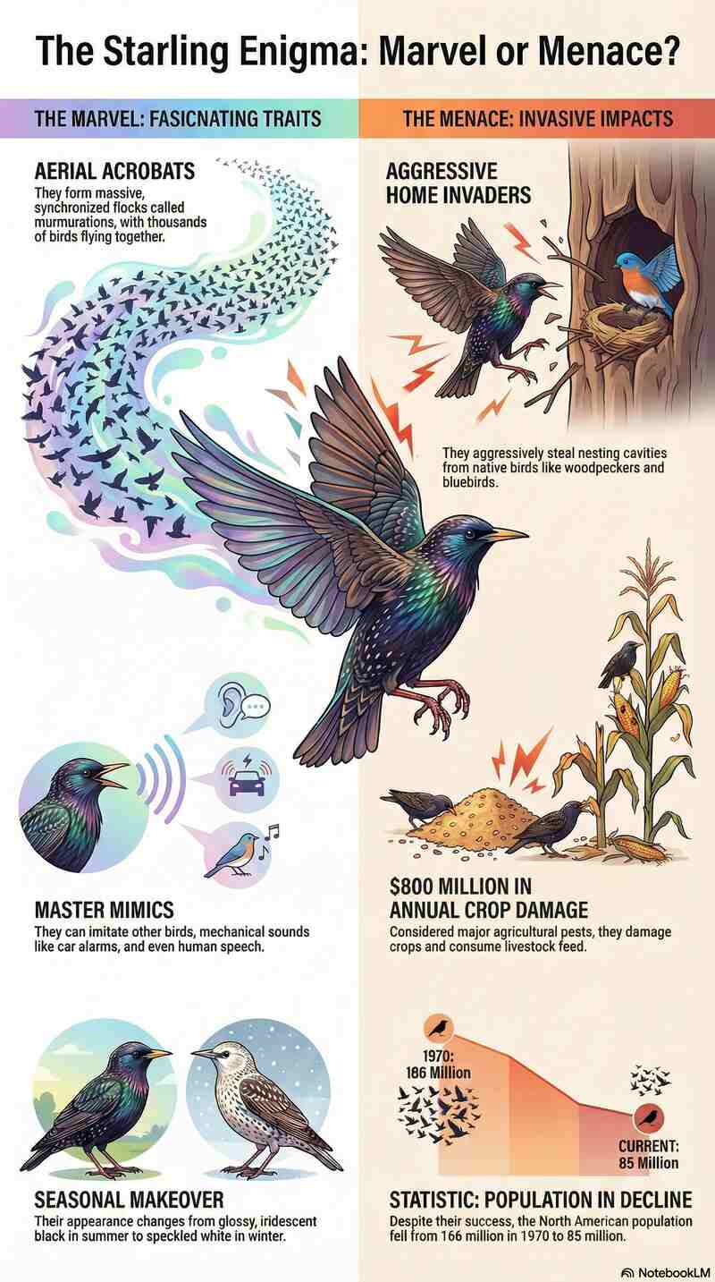 Infographic Quick Guide to European Starlings (Small file)