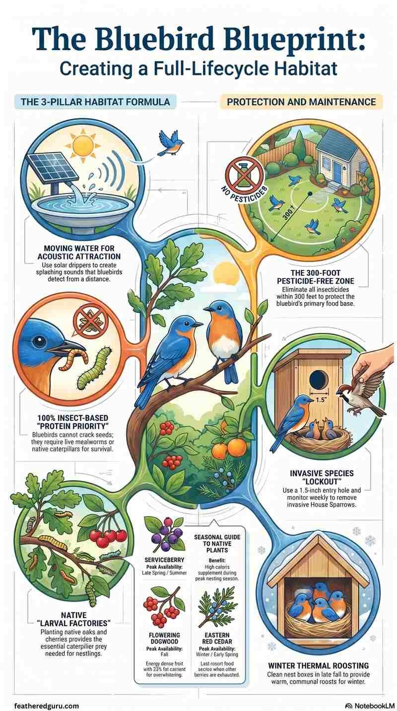 The Bluebird Blueprint Habitat Guide Infographic