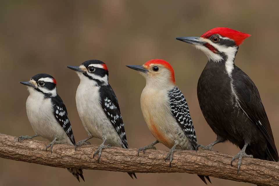 A look at the four most common woodpeckers in fall.