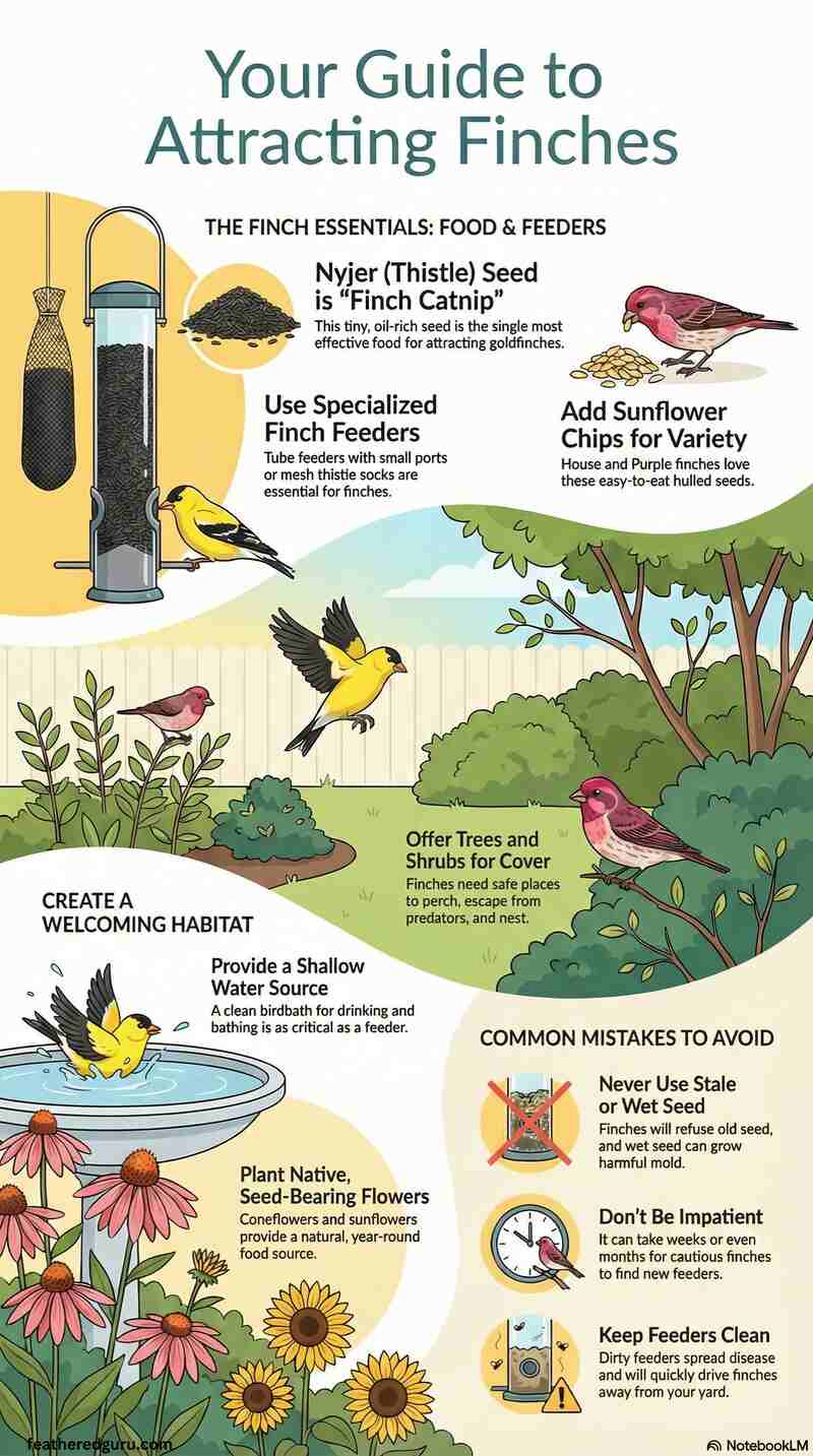 how to attract finches infographic (Small).