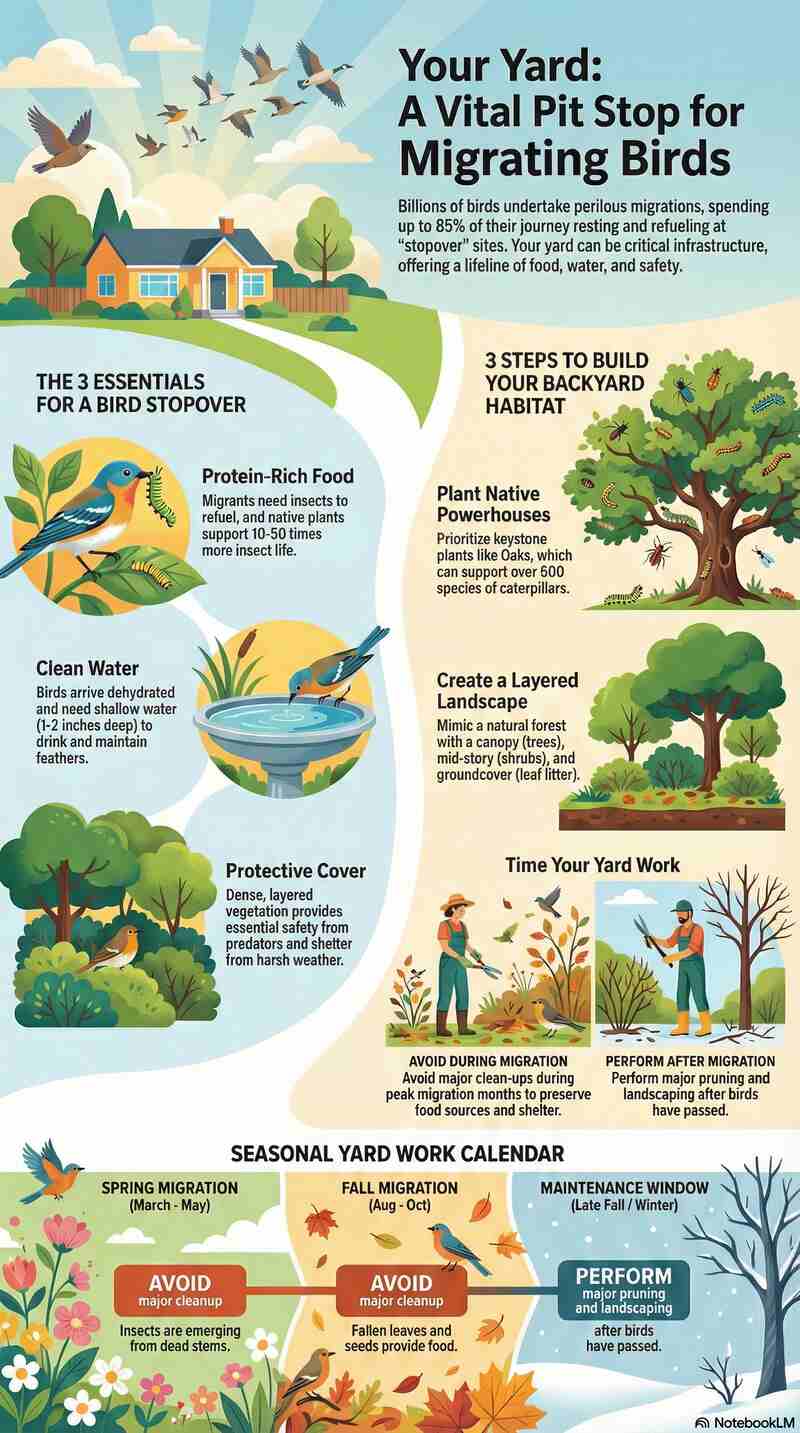 Preparing Your Yard for Migrating Birds Infographic (Small)