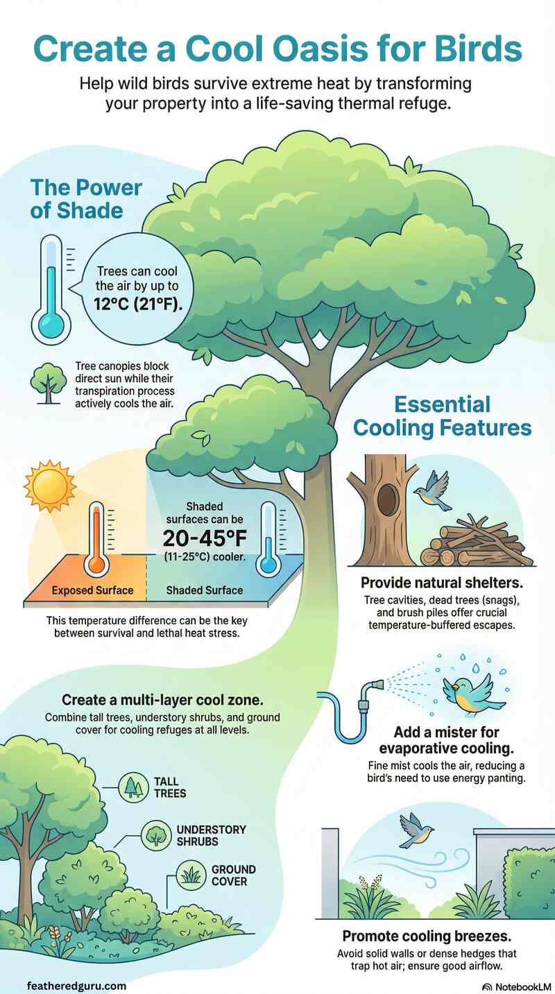 Summer Bird Care & Heat Stress Symptoms Infographic (Small)