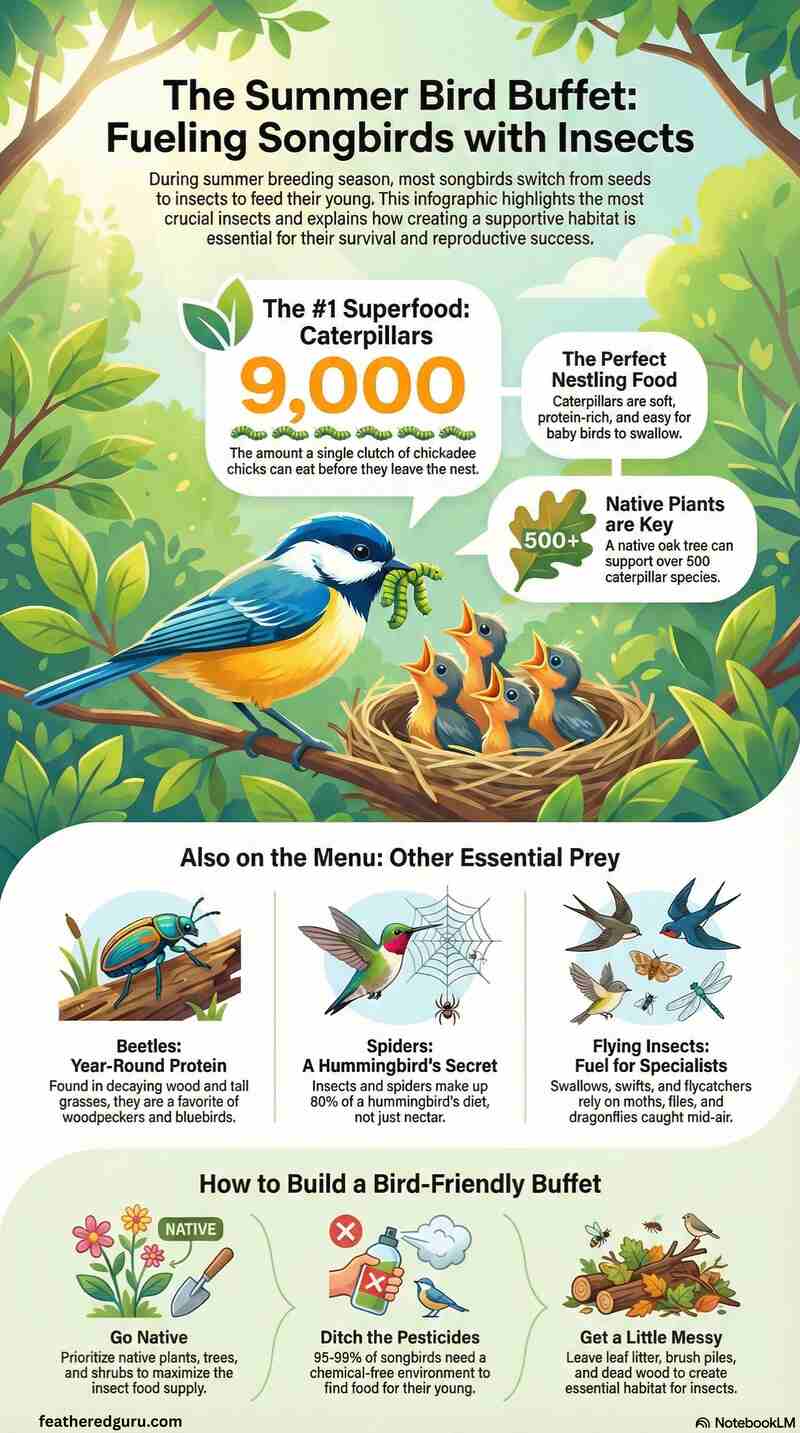 What Insects Attract Birds in Summer Infographic (Small)
