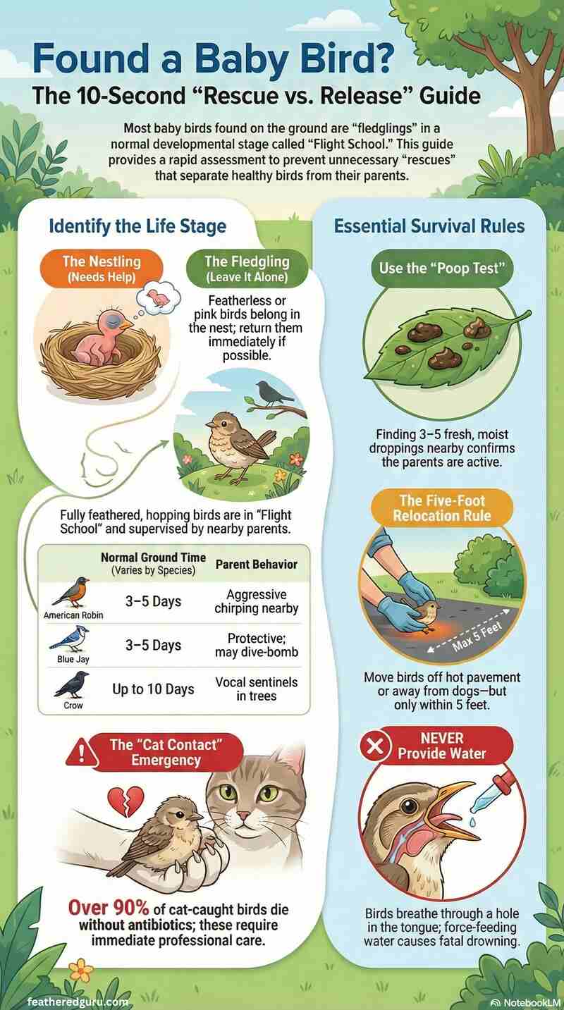 Fledgling Rescue Checklist infographic (Small)