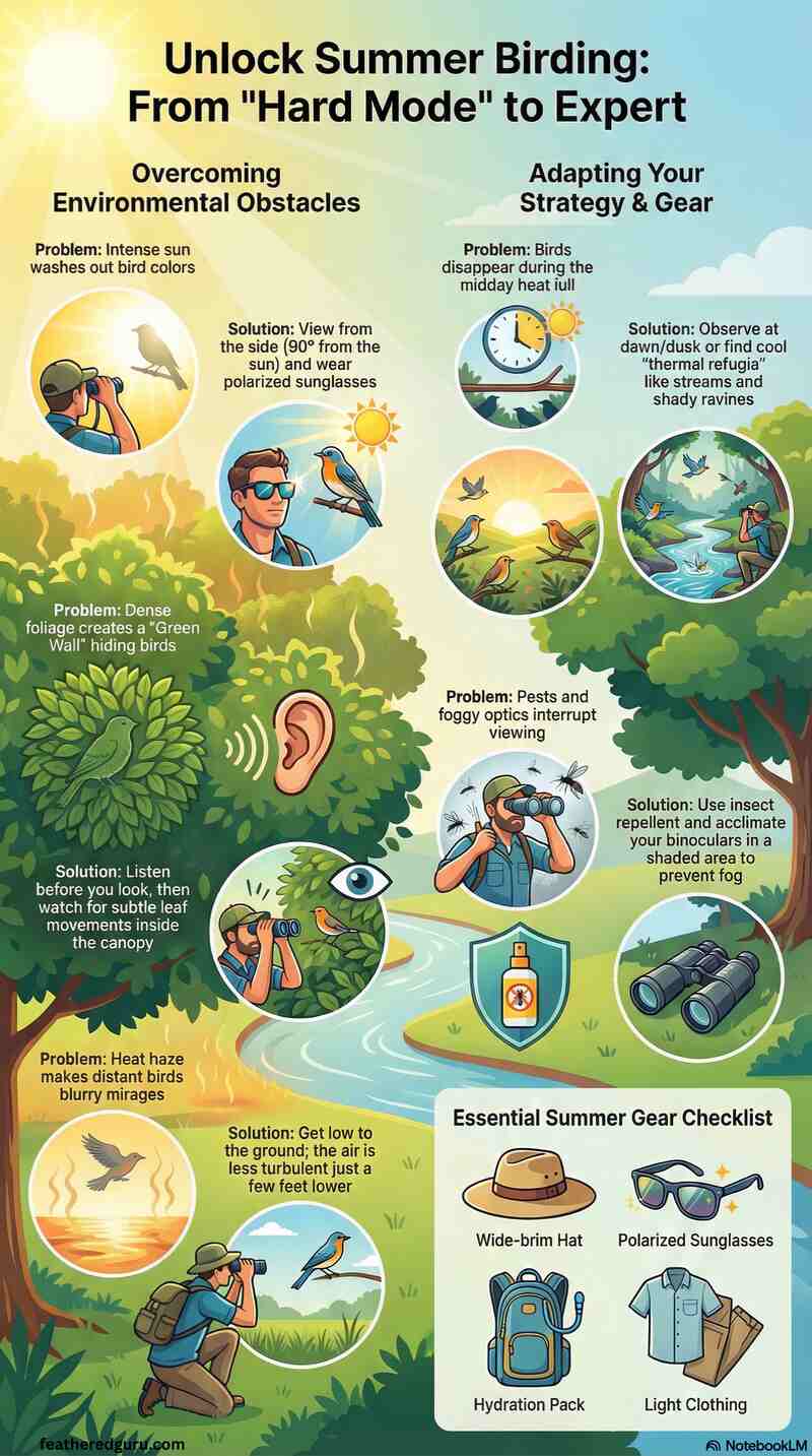 Solutions for Mastering Summer Birding Infographic (Small)