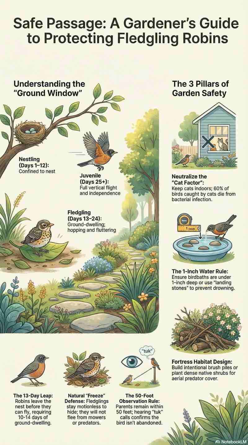 Guide to Protecting Fledgling Robins Infographic (Small)