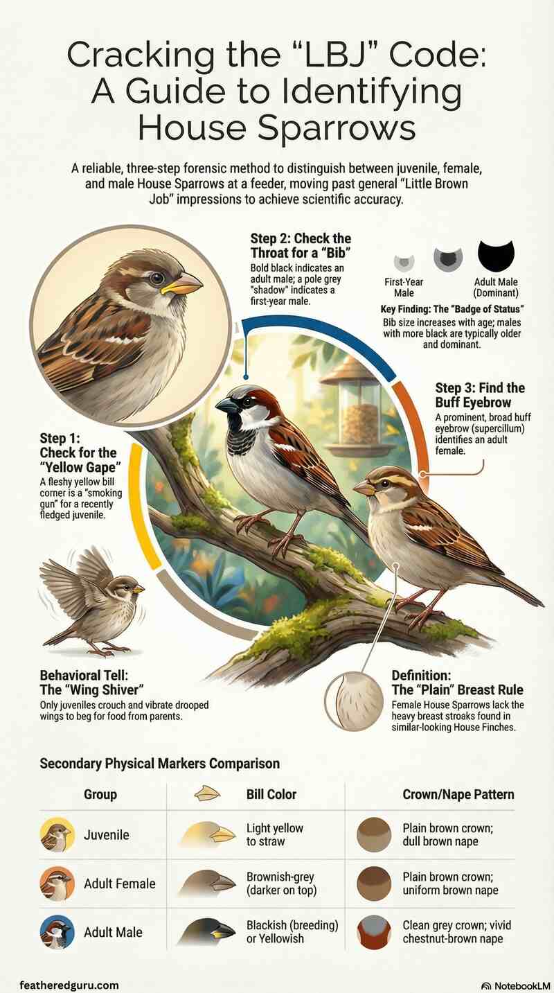House Sparrow Identification Guide Infographic (Small)