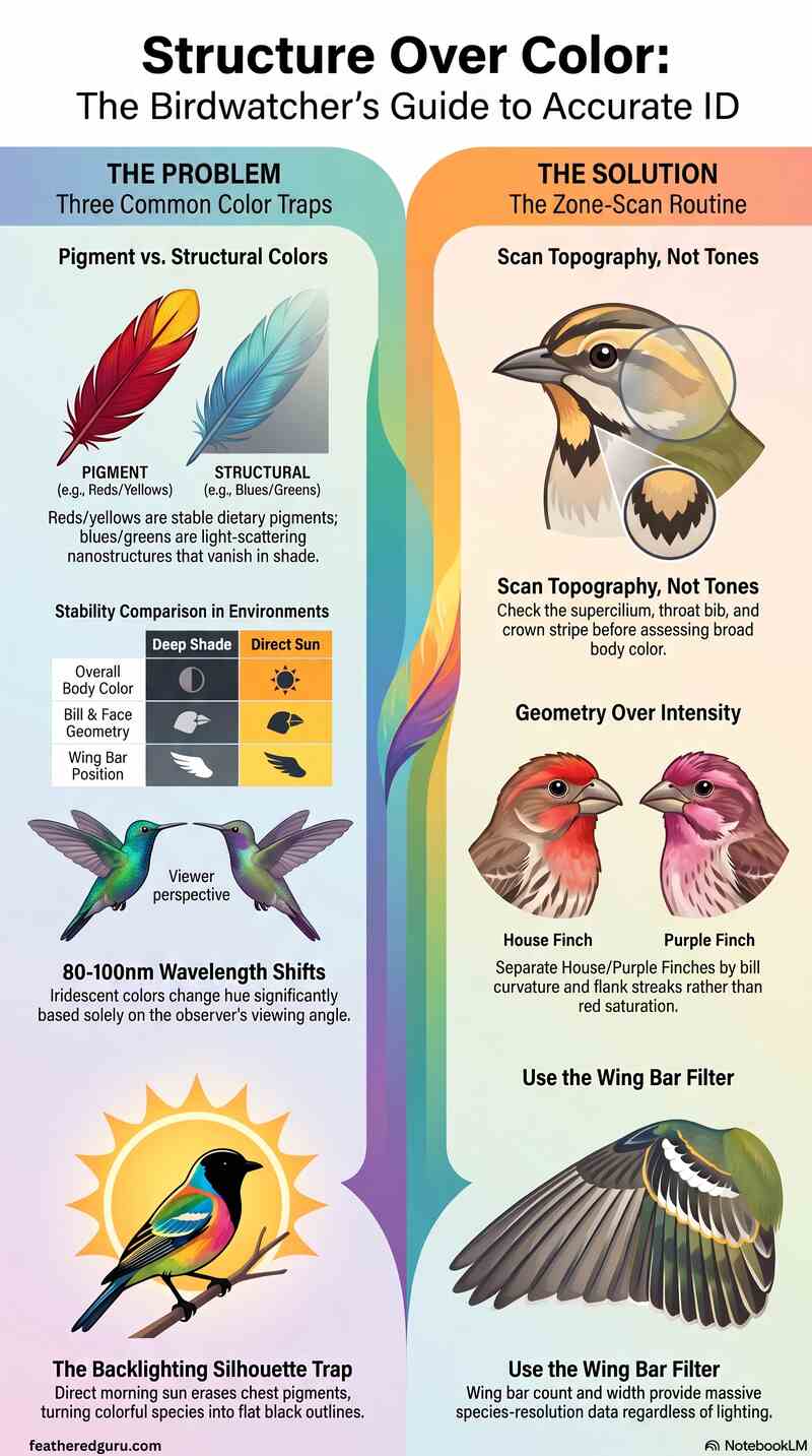 How to Identify Birds by Color Infographic