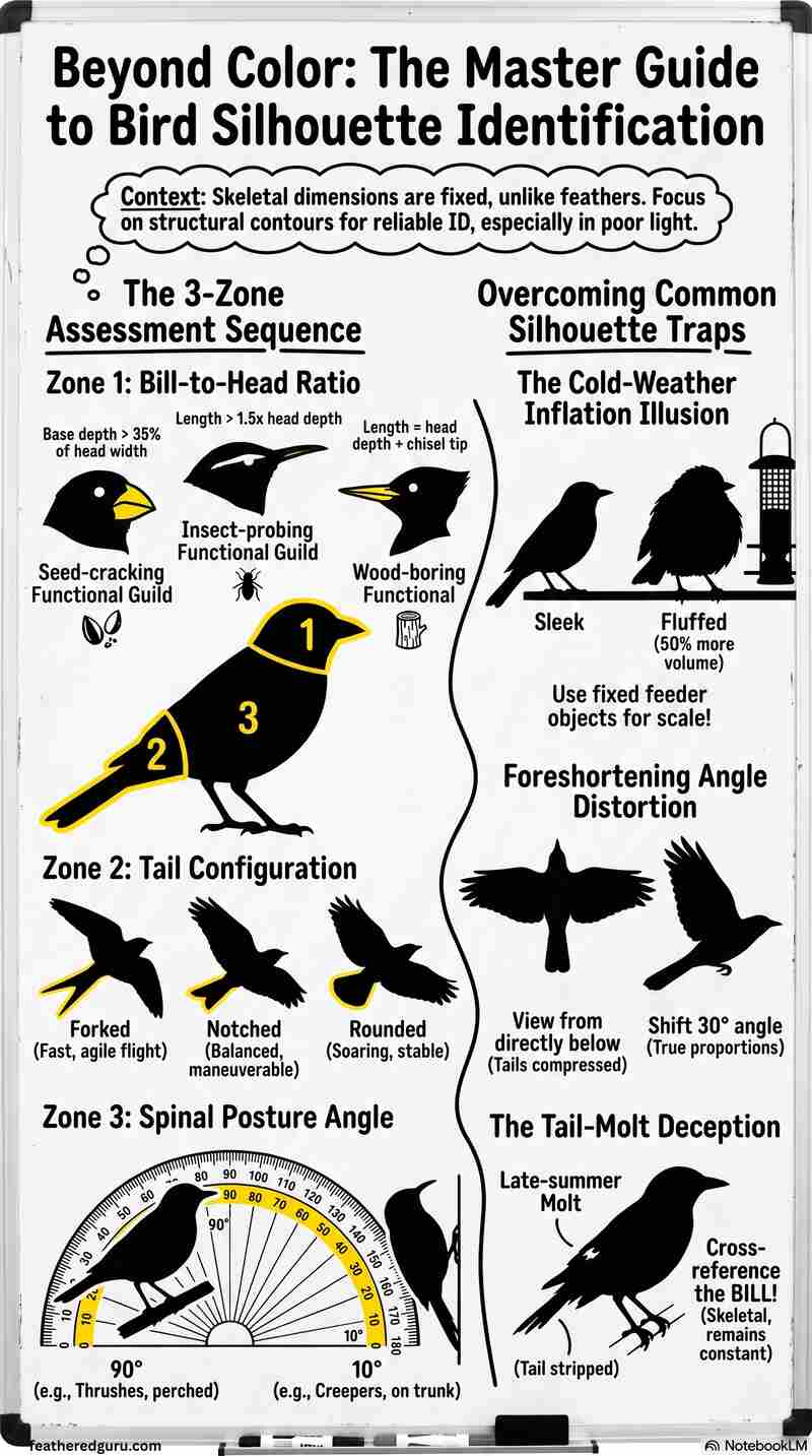 Bird Silhouette Identification Guide Infographic
