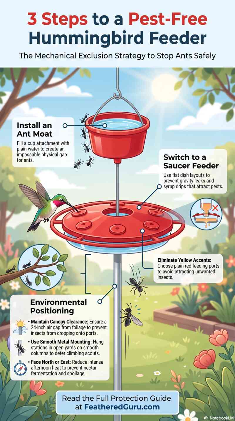 How to Keep Ants Out of Hummingbird Feeders Infographic